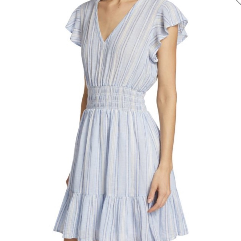 Rails Sky Blue and White Striped Mini Dress